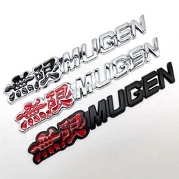 Car Stickers 3D Metal Mugen Car Trunk Emblem Badge For Honda Civic Accord 7 Type R FN2 FK8 Fit Jazz RS CRX Mugen Sticker Accessories