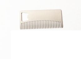 Fast Card style Men039s Moustache comb Beer openers Anti Static Stainless Steel Comb Bottle Opener3087062