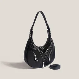 Evening Bags Fashion Design Hobo Armpit Bag Women Purse Handbags Single Shoulder Crossbody Casual Retro Motorcycle Crescent