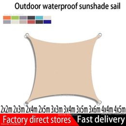 420D UV protection shade sail awning shade cloth for patio canopy garden swimming pool shade cloth material beige gray 240108