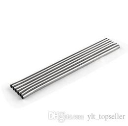 100pcs stainless steel straw steel drinking straws 8 5 reusable eco metal drinking straw bar drinks tool cleaning brush dhl 7155927