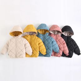 Casual Baby Girls Winter Clothes Kids Light Down Coats with Hoodie Spring Girl Jacket Toddler Children Clothing for Boys Coat 240108