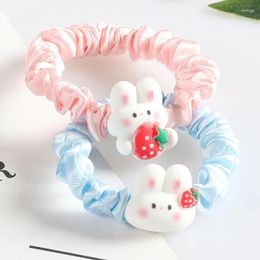 Hair Accessories Cartoon Strawberry Rope Hairband For Women Girl High Elastic Tie Headwear Fashion Versatile