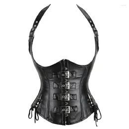 Women's Shapers Gothic Steampunk Corset Corselete Corsets Plus Size Corsage Bodice Straitjacket PU Leather Steel Boned Bustier