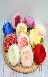 Fake Chinese Peony Flower Head Dia 8cm315quot Simulation Round Half Open Peonia for DIY Bridal Bouquet Background Wall Access1638050