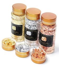 Metal Gold Foil Flakes Sliver Copper Metallic Sequins Glitters Craft Leaf Flake Gilding DIY Jewelry Resin Nail Painting Art Decor 7048539