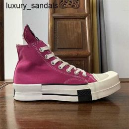 Ricks Shoes Rickss Dopamine Dragon Fruit Mocha Brown Co Branded High Top Square Toe Mens and Womens Shoes A05685c Rj