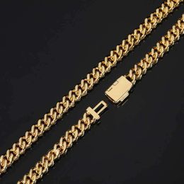 Hip Hop Gold Plated 925 Silver Vvs Moissanite Diamond 8Mm Iced Out Miami Cuban Link Chain Necklace For Men Fine Jewellery