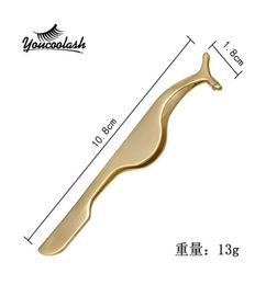 False Eyelash Curler Lash Tweezers Applicator Clip Makeup Tool Beauty Gold color and Rose Gold Tweezers4100233