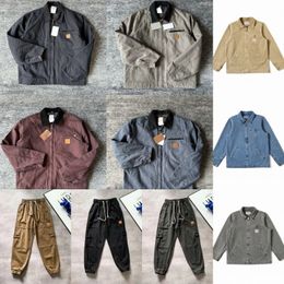 Carhart Designer Herrenjacke Modemarke Detroit Carharttlys Jacken für Männer Casual Loose Fitting Loos gepolsterte Mäntel Hip Hop lange Hosen Hosen w6bh #