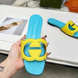 Interlocking G cut-out high heel sandals women slides man slide designer summer beach fashion luxury leather flat Slippers Walking Flip Flops