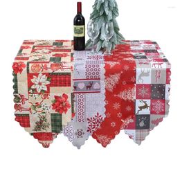 Party Decoration Christmas Tablecloth Tree Table Runner Merry Xmas Decorations For Home Decor Ornaments Dining