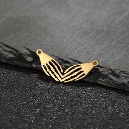Charms Skeleton Hand Stainless Steel Pendant Charm Jewellery Creation For Women Horror Halloween Necklace Earring Diy Accessories