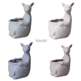 Planters Pots Nordic Ceramic Succulent Planter Animal Cactus Flower Pot Miniature Holder Gardening Container Home Drop shipping YQ240109