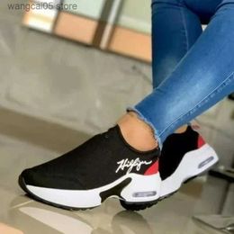 Dress Shoes 2024 Fashion Vulcanised Sneakers Platform Solid Colour Flats Ladies Shoes Casual Breathable Wedges Ladies Walking Sneakers T240109