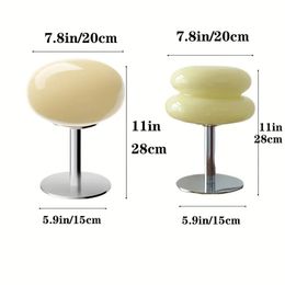 1pc Heart-Shaped Glass Table Lamp For Bedroom Ambiance And Decor - Perfect For Kids And Girls