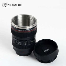 Mugs stainless steel SLR Camera EF24-105mm Coffee Lens Mug 1 1 scale caniam coffee mug creative gift YQ240109