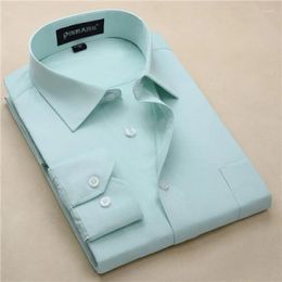 Men's Dress Shirts Plus Size 8xl Social Twill Men Long Sleeve Square Collar Comfortable Solid Business Slim Fit Formal Male Tops