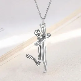 Pendant Necklaces Unique Design Necklace Stylish Hop Couple For Women Men Punk Lovers Hug Promise Wedding Party Jewelry