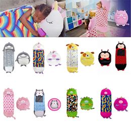 Kids Cartoon Sleeping Bags Children's Animal Sleep Sack Plush Doll Pillow Lazy Sleepsacks for Boys Girls Birthday Christma Gift 240108