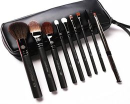 High End Korean Style 9pcsSet Makeup Brushes Professional Pearly Handle Goat Hair Make Up Brush Kit With Leather Case Gift6608622