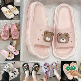 Designer Floral slides rubber slipper Men Women Sandals print Slide Summer Wide Flat Slipper