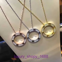 Car tires's Designer necklace designer jewelry necklaces High version round cake with no fading diamond full sky star girlfriend gift With Original Box