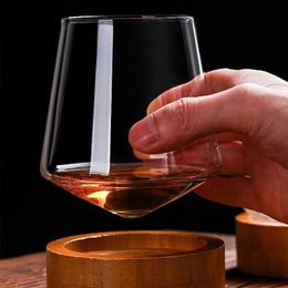 Wine Glasses PINNY Non-invertible Whiskey Glasses Environmentally Friendly Lead-free Clear Wine Glass Creative Opposite-sex Cups YQ240105
