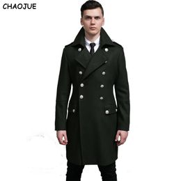 Design s jackets S-6XL oversized tall and big men green Woollen germany army navy pea coat 240109