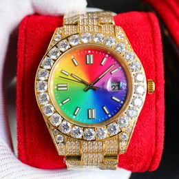 Handmade Diamond Watch Mens Watches Automatic Mechanical 2824 Movement 42mm Sapphire Women Wristwatches Montre de Luxe