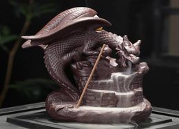 Ceramic Backflow Incense Burner Censer Home Decor Dragon Incense Holder Burner Home Office Teahouse Table Desk Decoration Gifts4755073