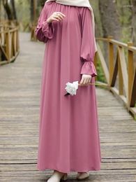 Ethnic Clothing Eid Modest Party Dress For Muslim Women Abaya Petal Sleeve Morocco Caftan Dubai Ramadan Saudi Arabic Abayas Vestidos Kaftan