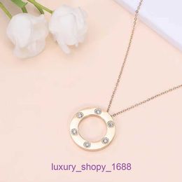 Pendant Necklace Car tires's Collar Designer Jewelry Big cake diamond rose gold necklace for female high end and fashionable versa With Original Box Pan