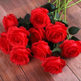 Decorative Flowers 60cm High Quality Simulation Rose Wedding Outdoor Festive Events Decoration Window Sill Ornaments Bedroom Decor