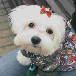 Dog Apparel 100 Pcs Dogs Accessories Christmas Hair Elastics Pet Rubber Bands Pets