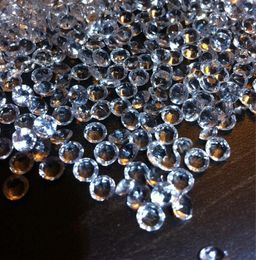 1000pcs 10mm Clear Acrylic Diamond Confetti for Wedding Decoration Table Scatters9503597