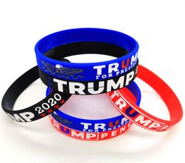 Trump Silicone Wristband 3 Colors Donald Trump Vote Rubber Support Bracelets Make America Great Bangles Party Favor 1200pcs OOA8153695325