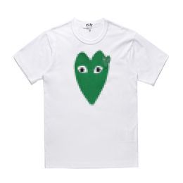 Designer TEE Com Des Garcons PLAY Logo Play mens Green Hearts T shirt Best Quality EURO size