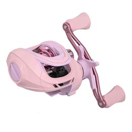 Pink Baitcasting Fishing Reel with Magnetic Brake System Gear Ratio 72 1 LeftRight Handed Ultra Light Wheel 240108