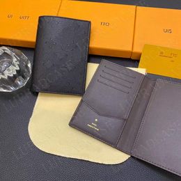 Luxury Passport Cover Credit Card Holder Cases Mini Wallet Bus Card Purse with More Colours Covers with Logo Box Packing Mix Order Available Man Woman Size 10.3x14.2CM