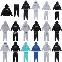 Trapstar Mens Tracksuits Sweater Trousers Set Designer Hoodies Streetwear Sweatshirts Sports Suit Embroidery Plush Letter Decoration Thick 593