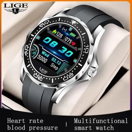 Watches LIGE 2021 New Smart Watch Men's Sports Fashion Heart Rate Blood Pressure Sleep Fitness Tracker Smartwatch Pedometer Smart Clocks