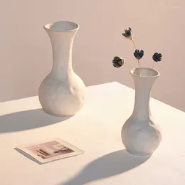 Vases Nordic Ins Plain Burning Ceramic Vase Dried Flower Studio Dining Table With Arrangement Cafe Decoration Home