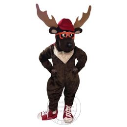 Halloween Adult size Christmas Moose mascot Costume for Party Cartoon Character Mascot Sale free shipping support customization