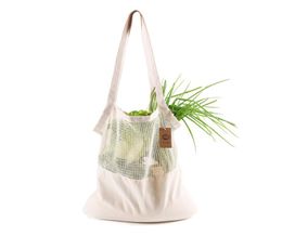 Reusable Shopping Bag Fruit Vegetables Eco Friendly Grocery Bag Portable Storage Bag Tote Mesh Net Cotton String Storage Bags DBC 6630609