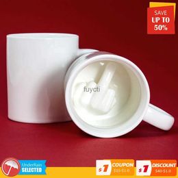 Mugs Novelty Creative White Coffee Mug Ceramic Middle Finger Funny Cup for office Coffee Milk Tea Cups porcelain personality Gifts YQ240109