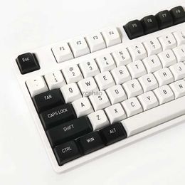 Keyboards 149 Key Minimalist Black White PBT Keycaps for Cherry Mx Switch Mechanical Keyboard CSA Profile Double Shot Keycap Custom DIYL240105