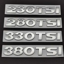 3D Metal 230TSI 280TSI 330TSI 380TSI Letters Car Side Fender Rear Trunk Sticker for Sagitar Golf Magotan Polaris Boracay