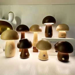 1pc Dimmable LED Mushroom Table Lamp For Creative Home Decor And Bedroom Bedside Night Light