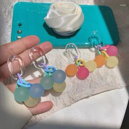 Dangle Earrings Colourful Bubble Candy Colour Long Tassel Fun Round Ball Ins Hip Hop Sweet Jewellery Gift Girl